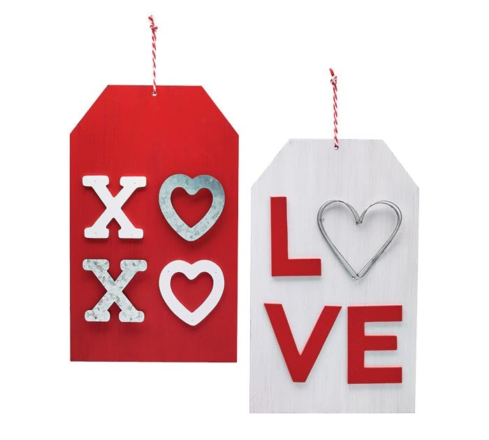 Valentine Tag Shape Wall Hanging - Monogram Market