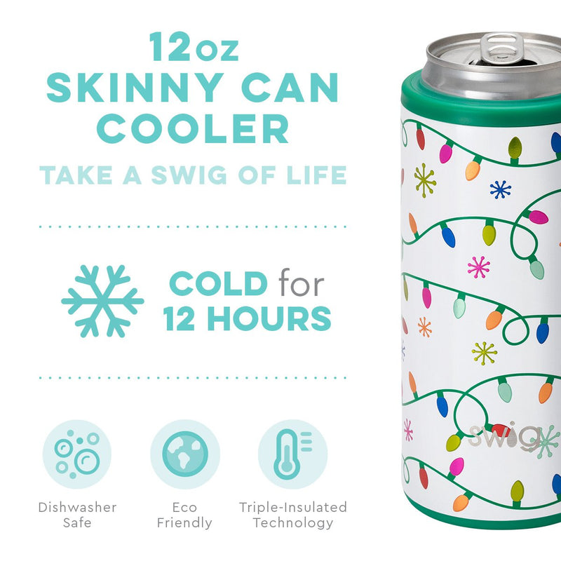 SWIG 12oz Skinny Can Cooler, Let It Glow - Monogram Market