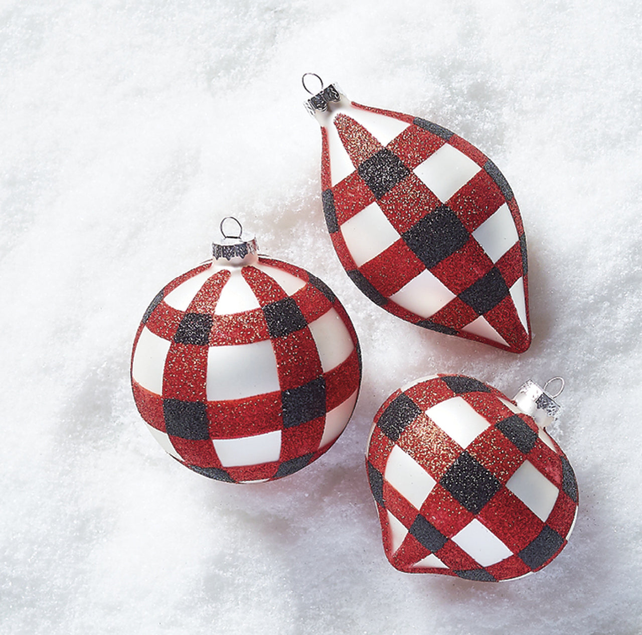 RAZ Red & Black Checked Christmas Ornament - Thumbnail 5