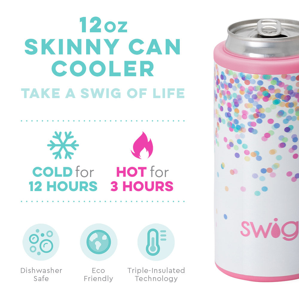 SWIG 12oz Skinny Can Cooler, Confetti - Monogram Market