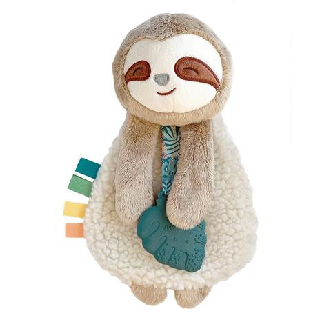 Itzy Ritzy - Itzy Lovey, Sloth Plush with Silicone Teether Toy - Monogram Market