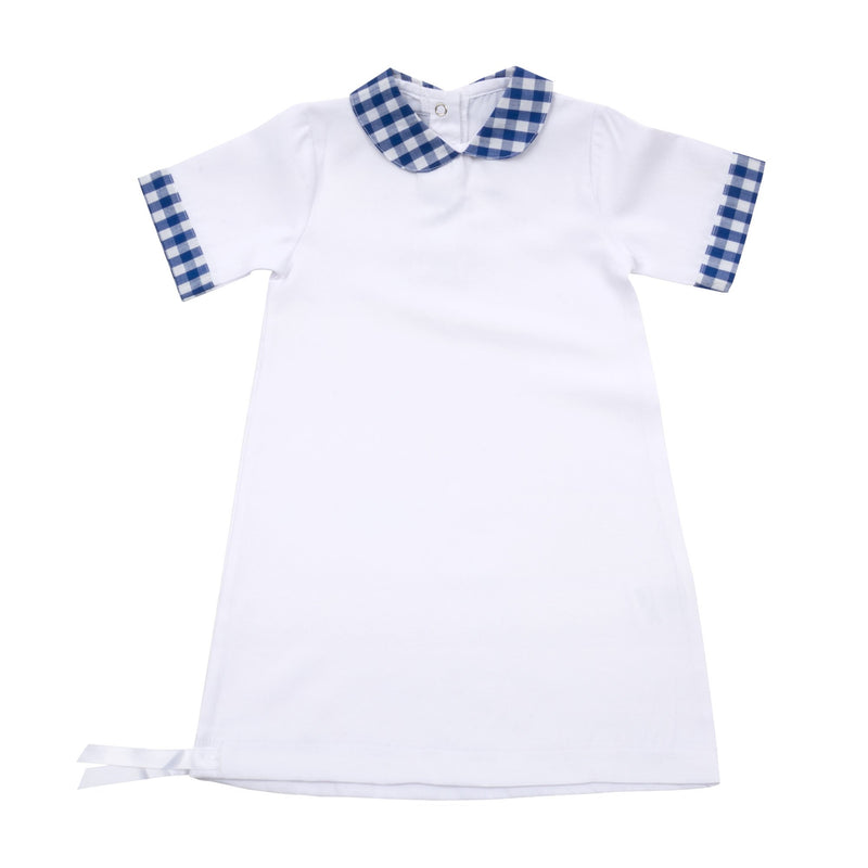 Blue Gingham Baby Day Gown, 0-6 Months - Monogram Market