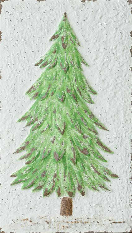 Embossed Christmas Tree Wall Sign
