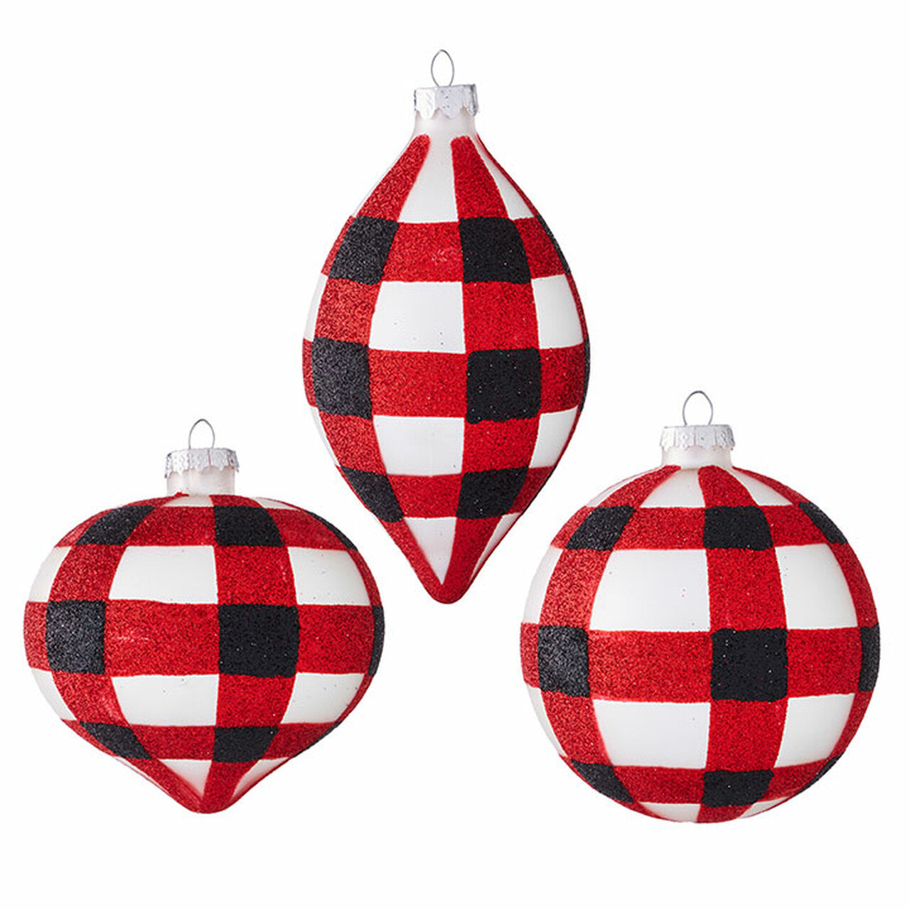 RAZ Red & Black Checked Christmas Ornament - Thumbnail 3
