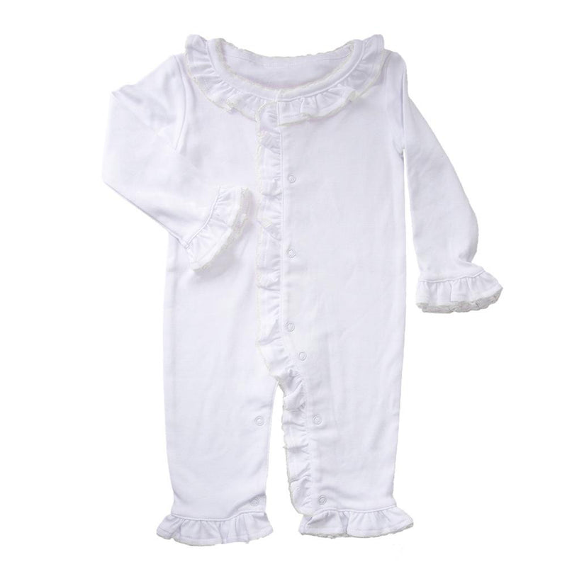 White Ruffle Homecoming Baby Outfit, 0-6 Months - Monogram Market