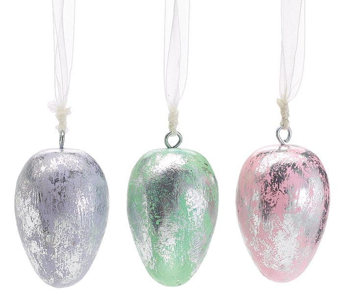 Metallic Speckled Pastel Easter Egg Ornaments - Monogram Market