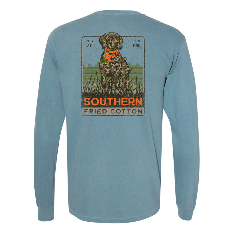 Southern Fried Cotton Long Sleeve Tee - OLD SCHOOL CAMO CLEO - Monogram Market