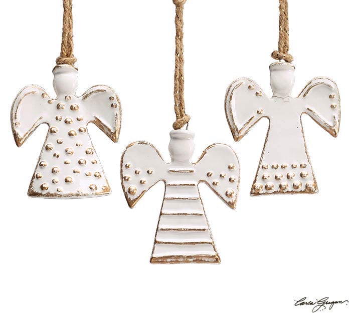 Whiter Than Snow Angel Ornaments, Assorted - Monogram Market
