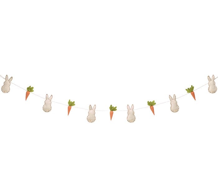 Hand Crafted Easter Bunny and Carrot Garland - Thumbnail 2