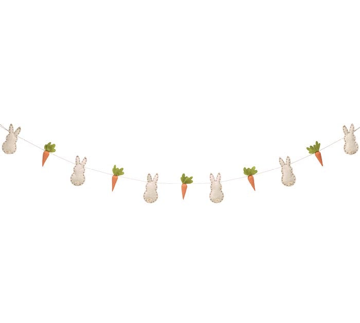 Hand Crafted Easter Bunny and Carrot Garland - Monogram Market