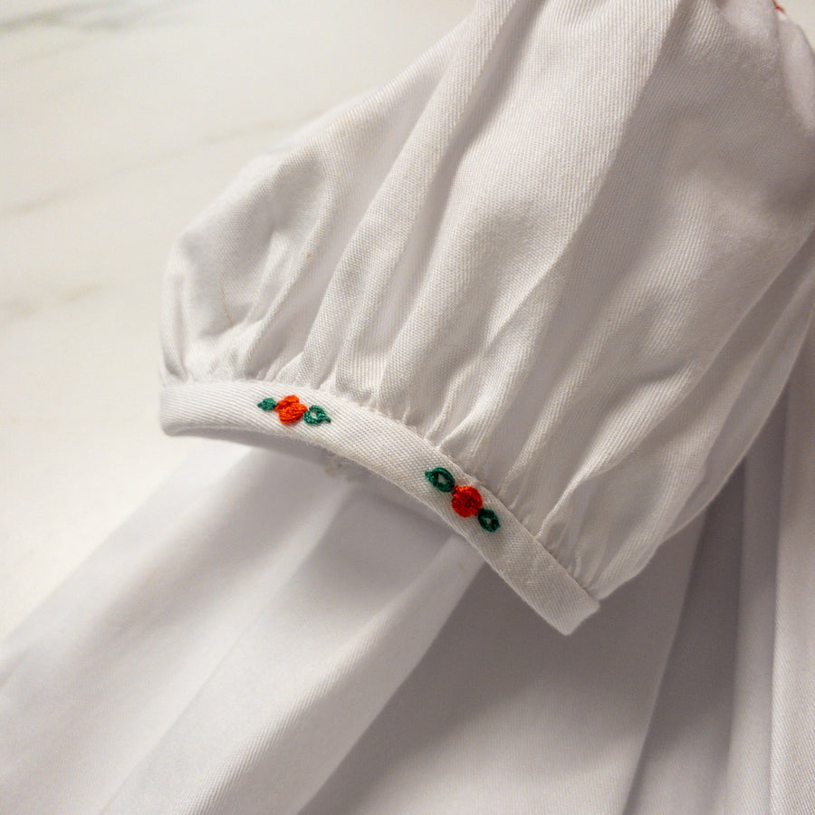 rosalina smocked christmas dresses Rosalina Christmas smocked holly berries