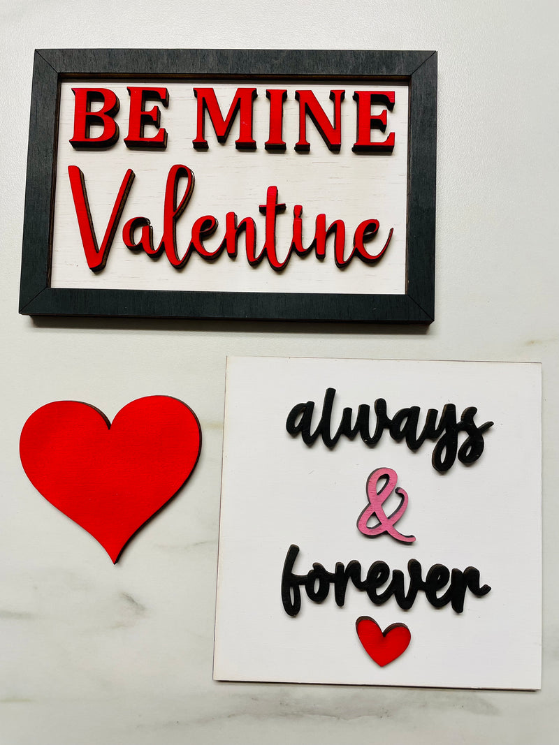 Valentines Tiered Tray Signs - Monogram Market