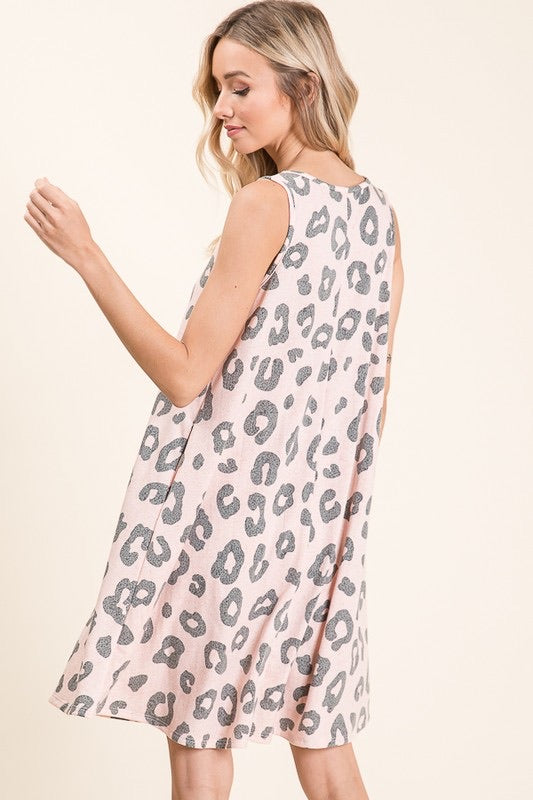 Animal Print Sleeveless Dress - Monogram Market