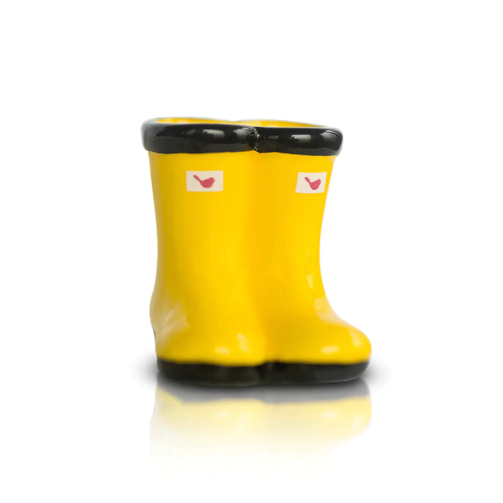 Nora Fleming - Jumpin Puddles, Yellow Wellies Limited Edition Mini - Monogram Market