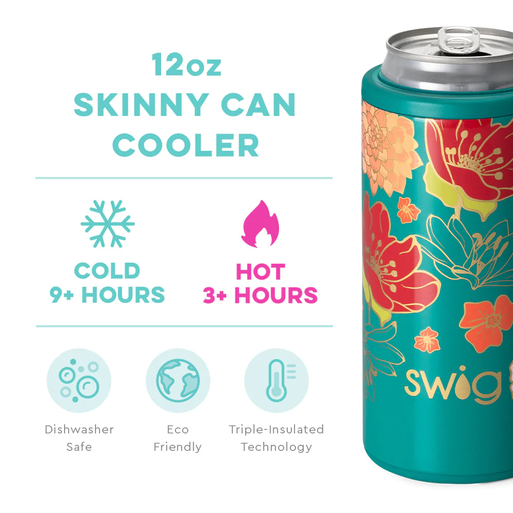 SWIG 12 oz Skinny Can Cooler, Fire Poppy - Monogram Market
