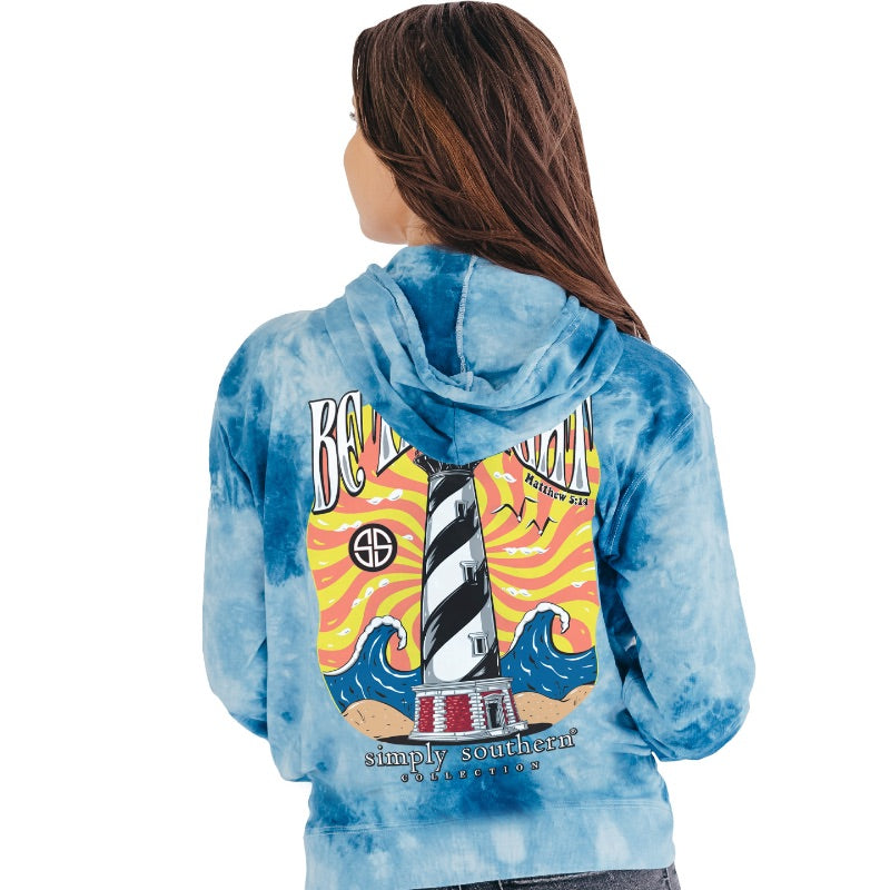 Simply Southern - BE THE LIGHT Hoodie, Wave Tie Dye | Monogram Market