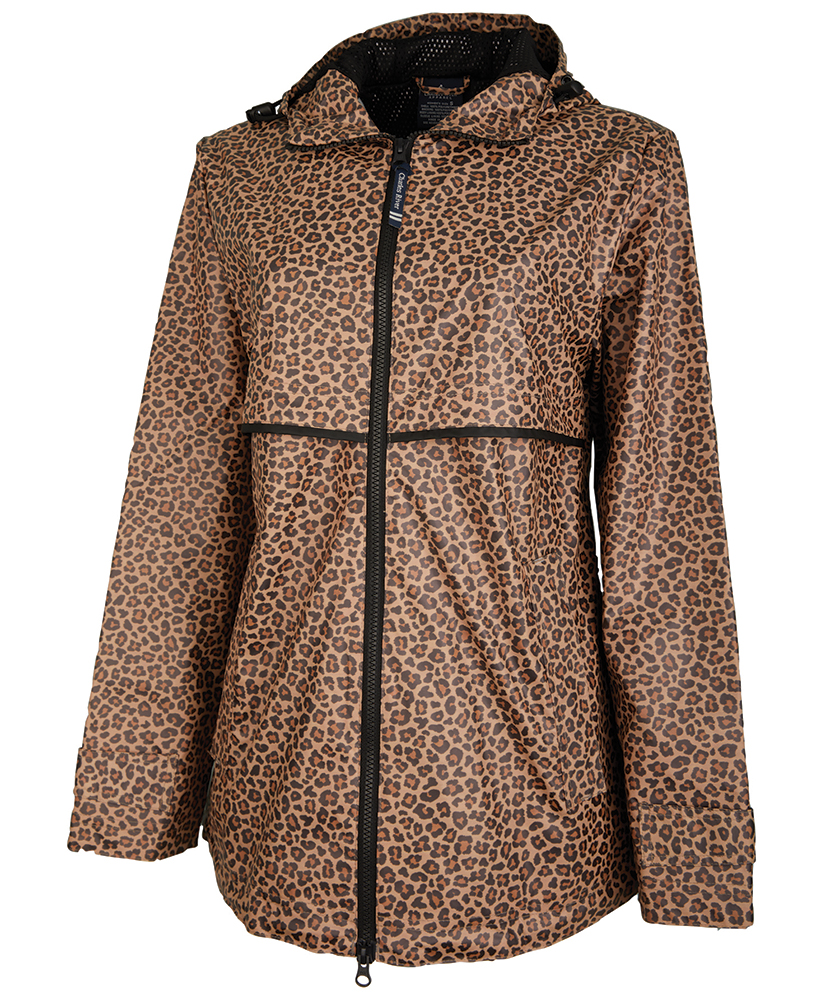 Charles River New Englander Rain Jacket, Leopard - Monogram Market