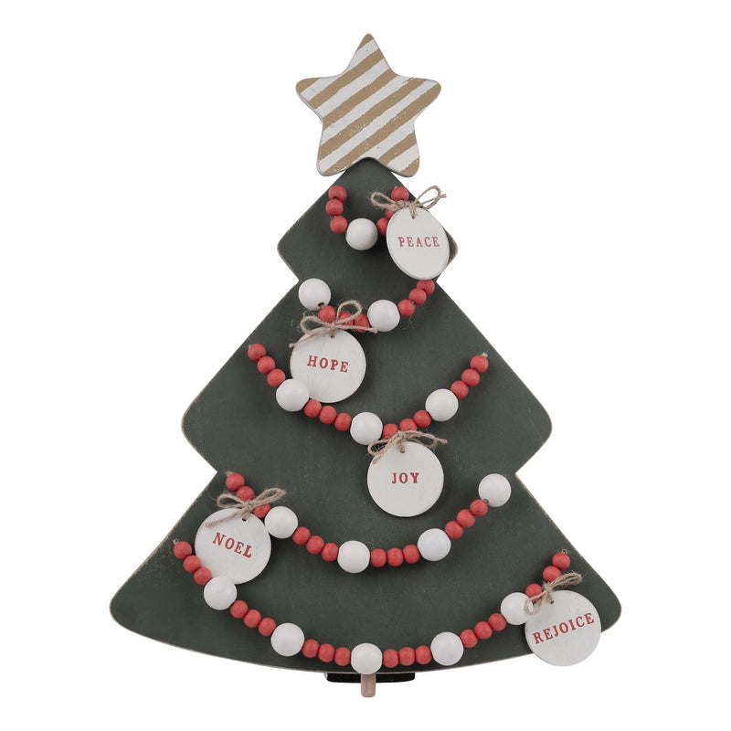 Christmas Tree with Ornaments Wood Topper - Monogram Market