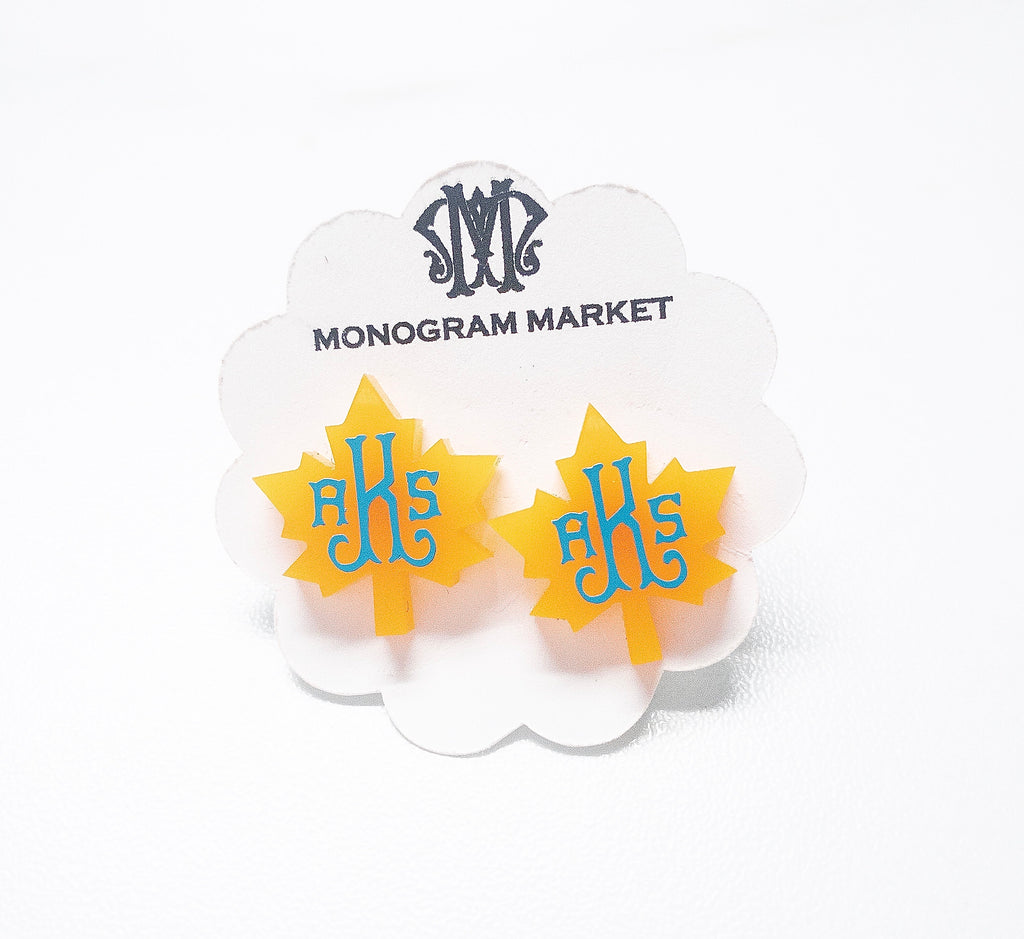 Monogram Market’s Personalized Leaf Earrings - Monogram Market