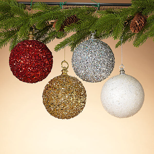 Oversized Glittered Ornament
