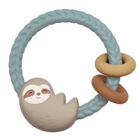 Itzy Ritzy - Rattle with Teething Rings - Monogram Market