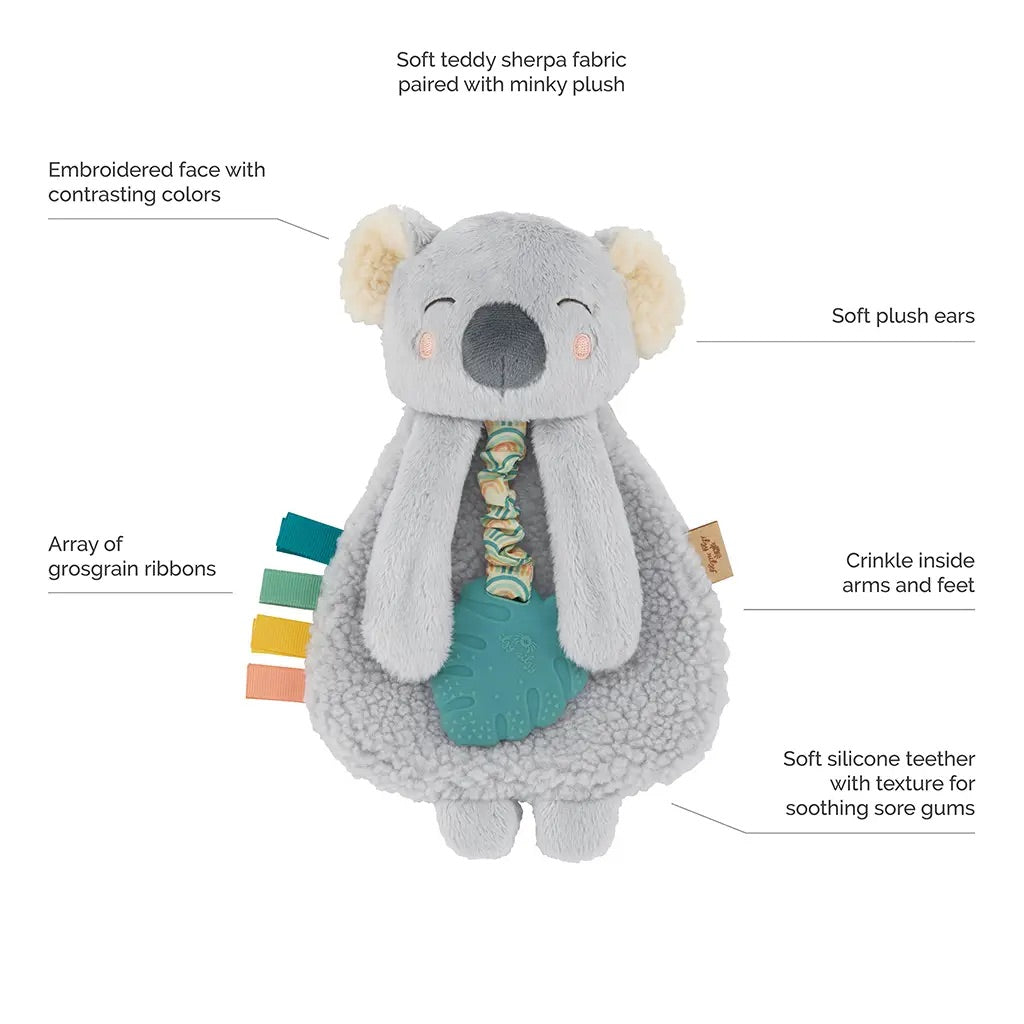 Itzy Ritzy - Itzy Lovey, Koala Plush with Silicone Teether Toy - Monogram Market