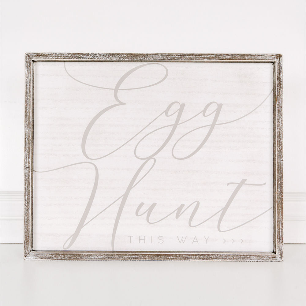 Egg Hunt This Way Sign