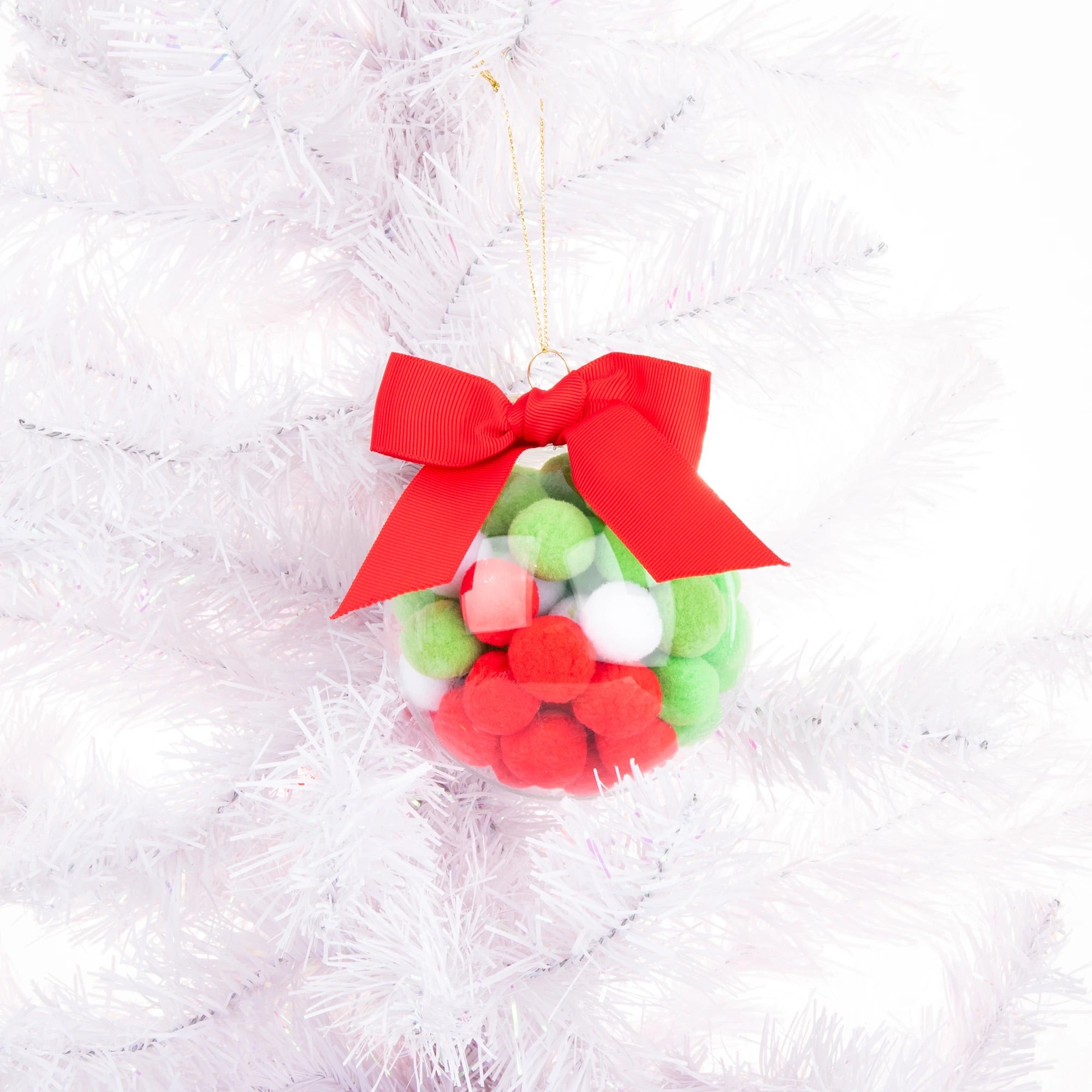 Pom Pom Ball Christmas Ornament