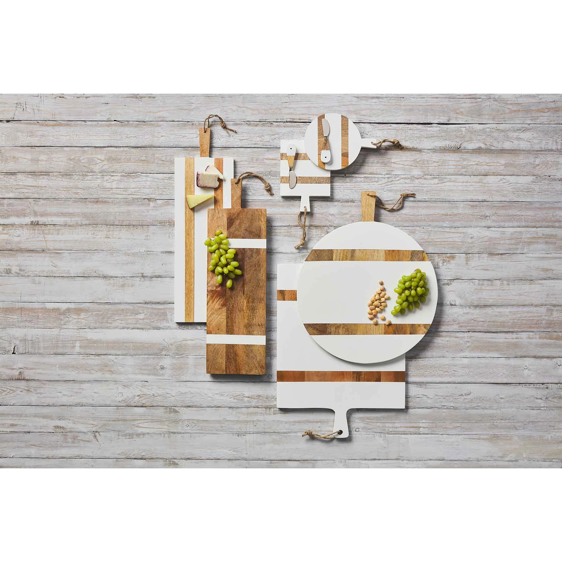 Mud Pie White Wood Paddle Serving Board - Thumbnail 2