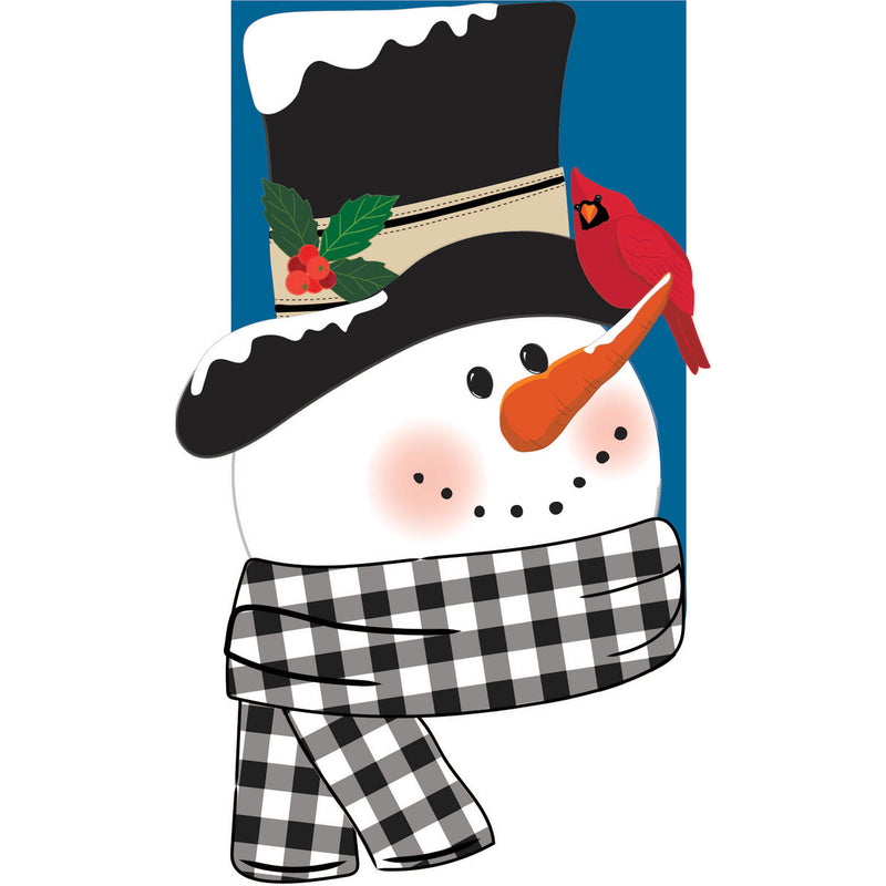 Snowman and Friend Garden Appliqué Flag - Monogram Market