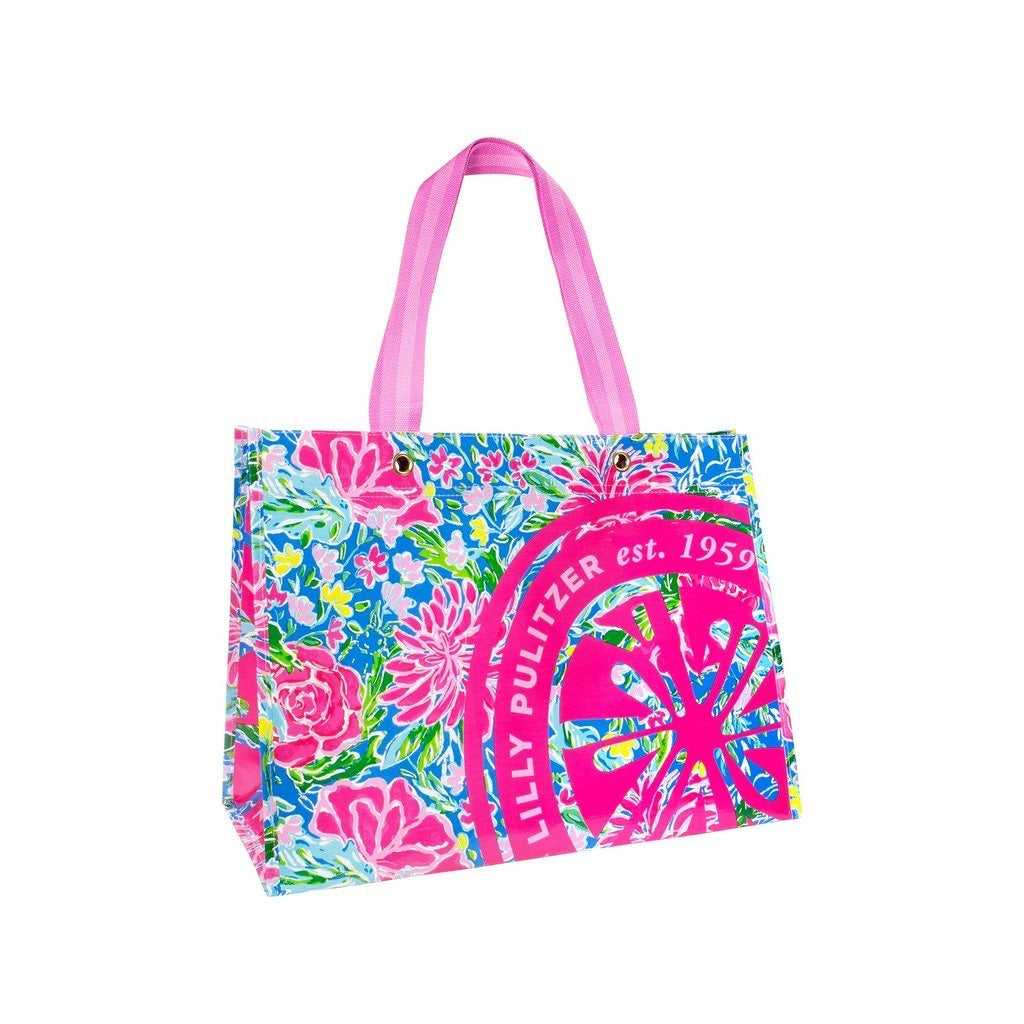 Lilly Pulitzer Market Carry All, Bunny Business - Monogram Market
