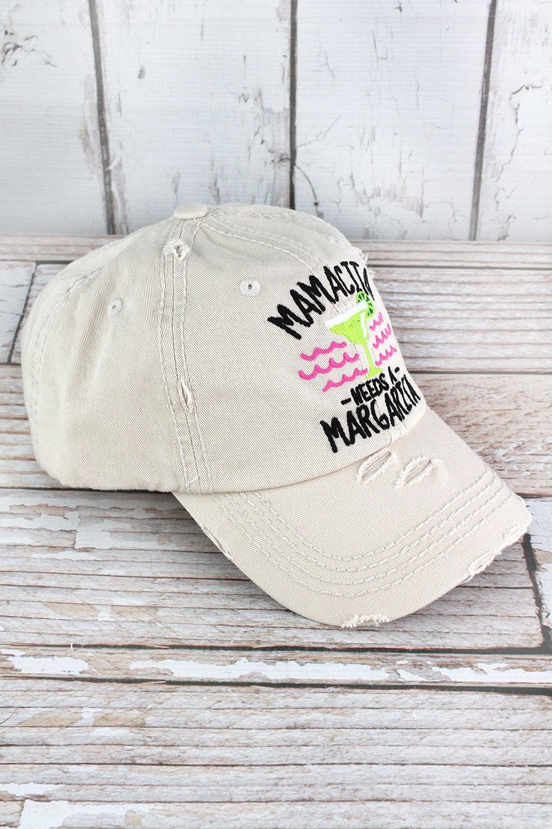 Mamacita Needs A Margarita Distressed Baseball Hat - Monogram Market