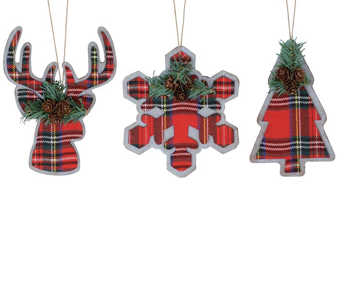 Tartan Plaid Christmas Ornaments - Monogram Market