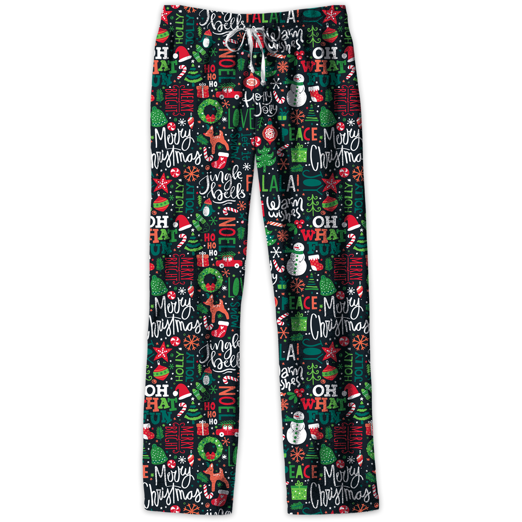 Southern Couture Lounge Pants, Christmas Wrapping Paper - Monogram Market