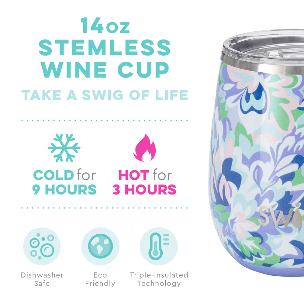 SWIG - 14 oz Stemless Wine Cup, Morning Glory - Monogram Market