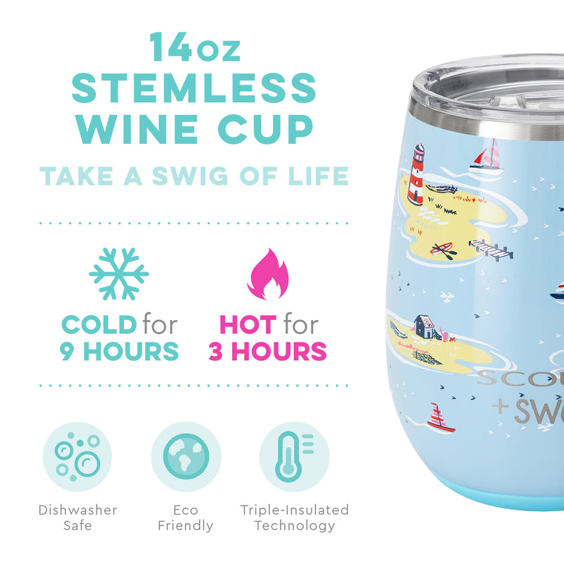 SCOUT + Swig Ships & Giggles Stemless Cup, 14 oz. - Monogram Market