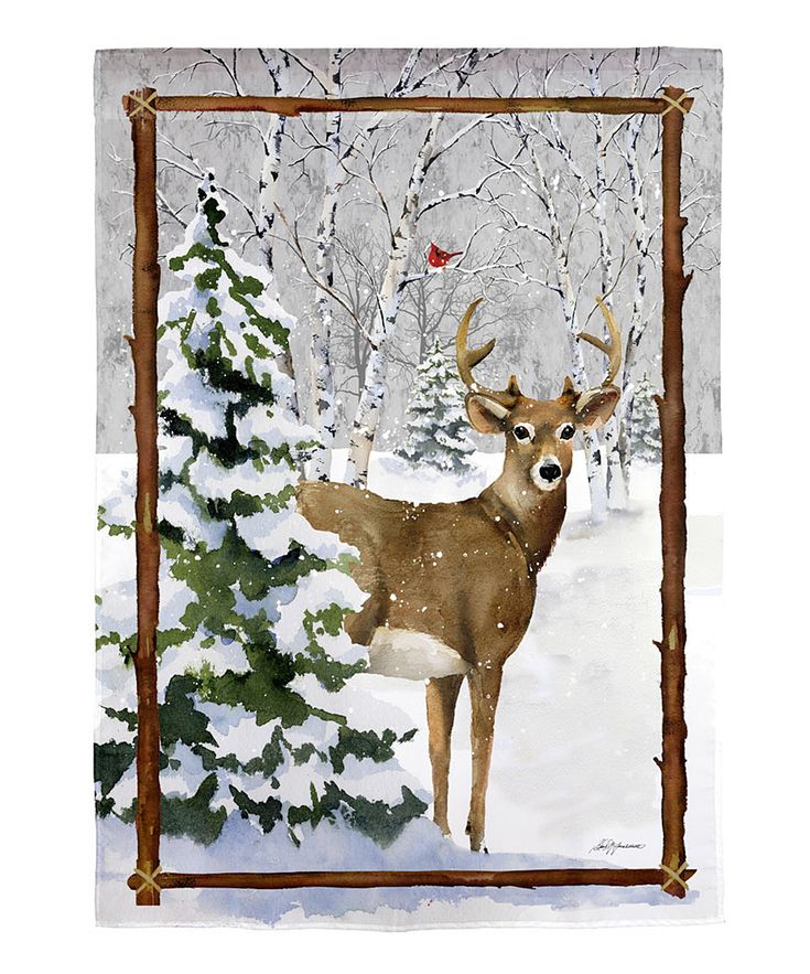 Monogram Market Winters Whisper Garden Flag