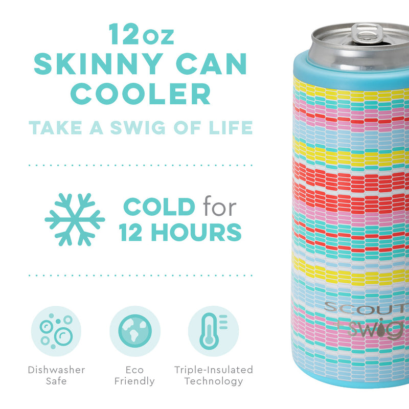 SCOUT + Swig Good Vibrations Skinny Can Cooler, 12 oz. - Monogram Market
