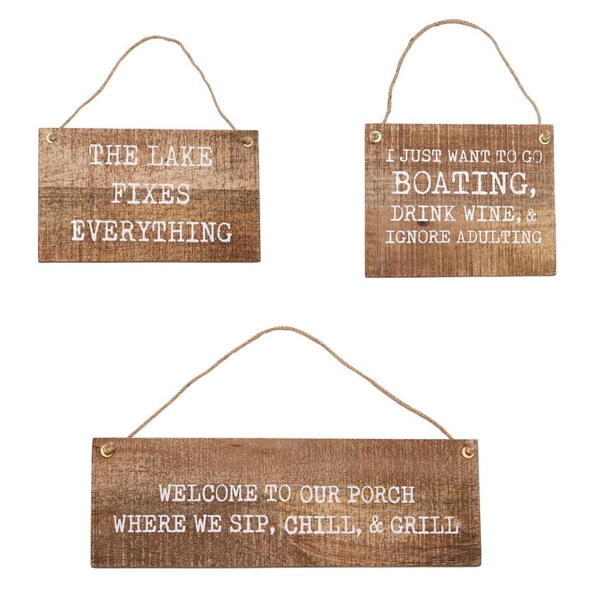 Hanging Wood Lake Plaque