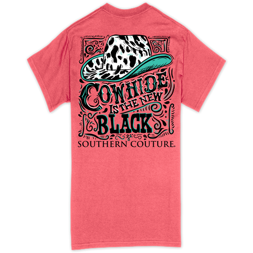 Southern Couture, Short Sleeve Tee - COWHIDE IS THE NEW BLACK - Monogram Market