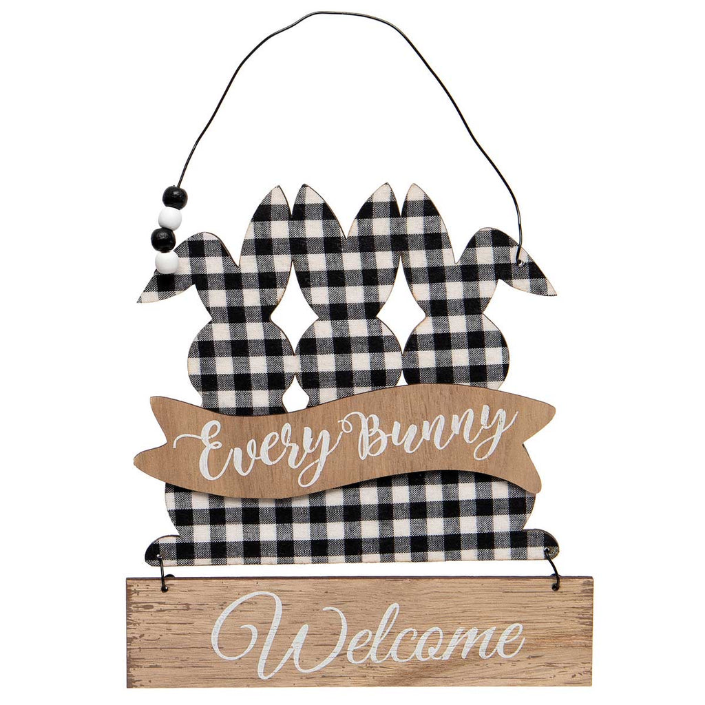 Triple Bunny Welcome Sign - Monogram Market