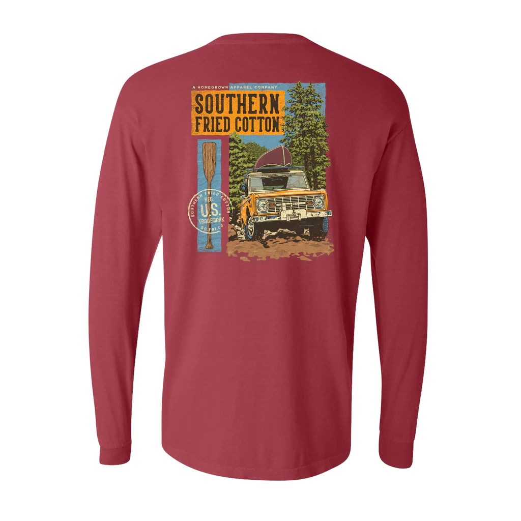 Southern Fried Cotton Long Sleeve Tee - CAMP SOUTHERN FRIED - Monogram Market