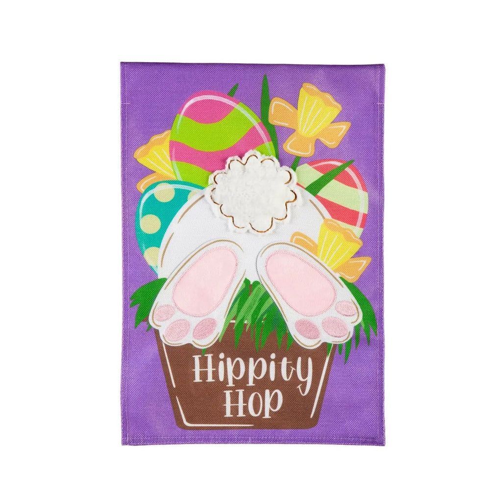 Hip Hop Garden Burlap Flag - Monogram Market