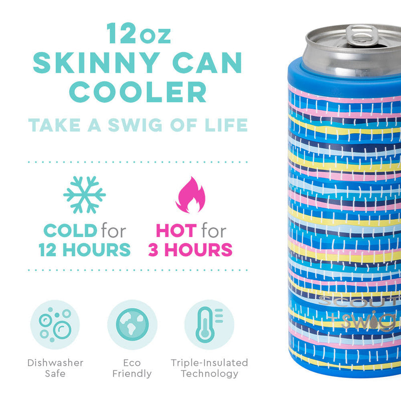 SCOUT + SWIG 12oz Skinny Can Cooler, Stitch Perfect - Monogram Market