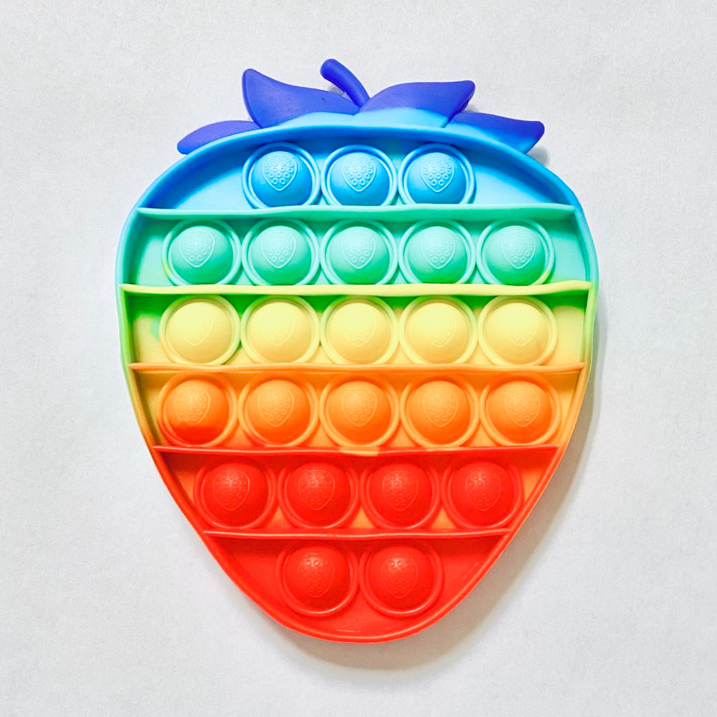 Fidget Bubble Pop It - Rainbow Strawberry - Monogram Market
