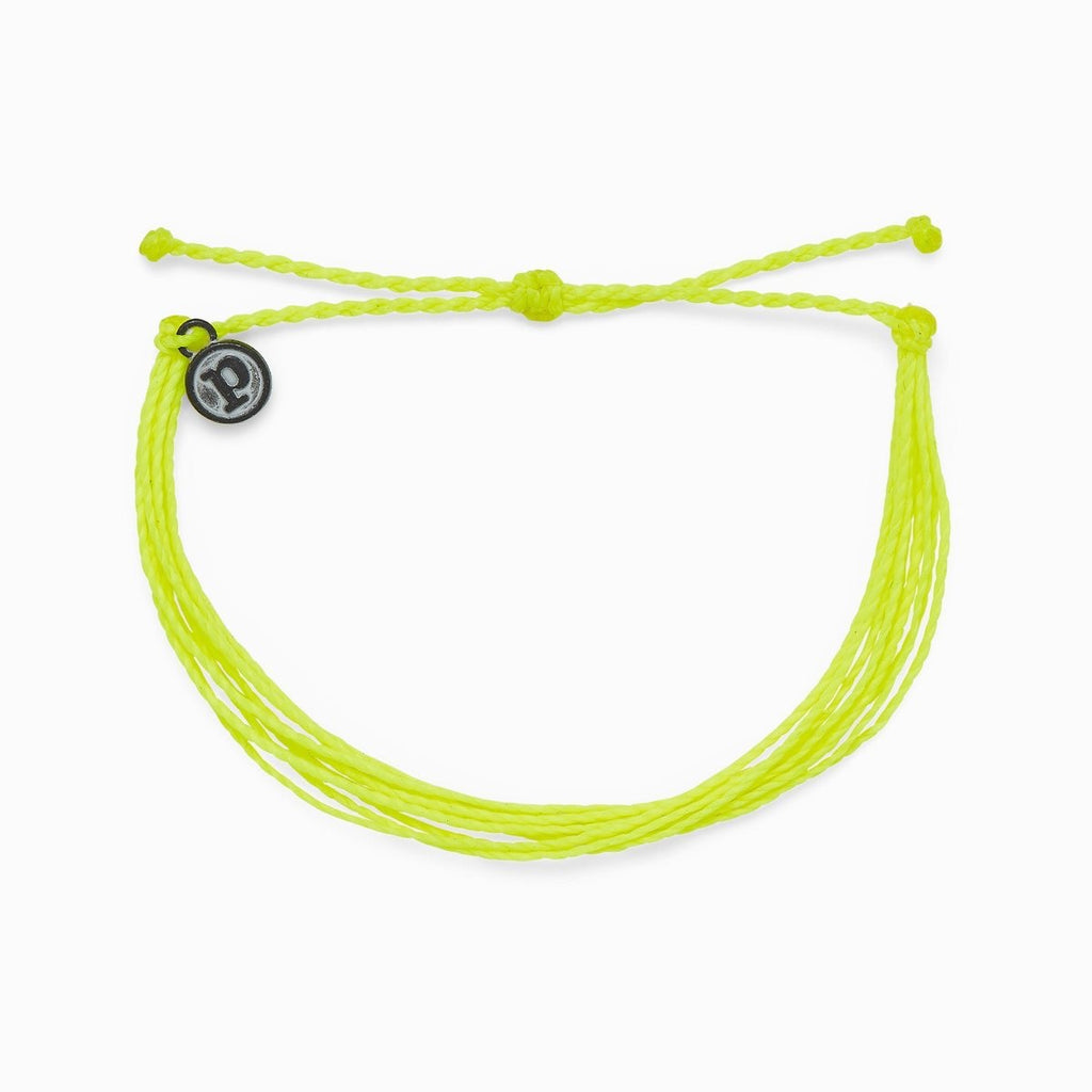 PuraVida Bright Solid Bracelet, Neon Yellow - Monogram Market