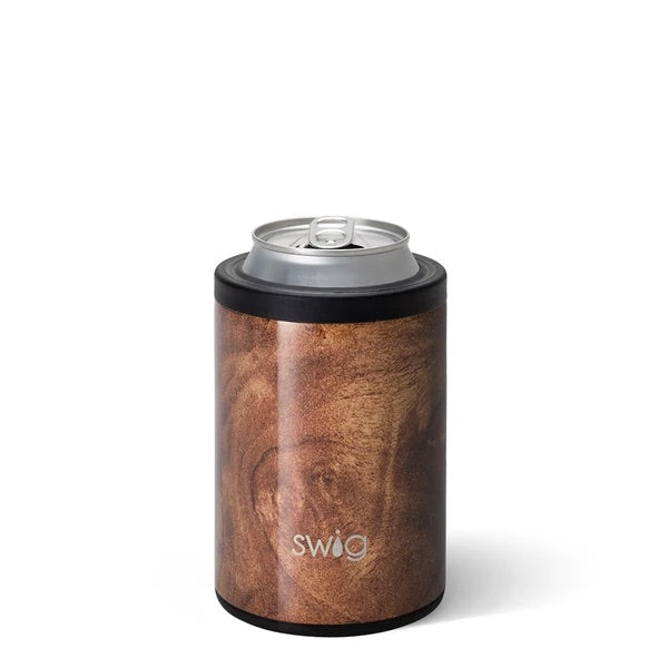SWIG 12oz Can Cooler, Black Walnut Combo Can and Bottle Cooler - Monogram Market