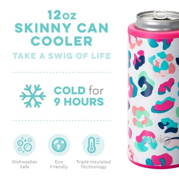 SWIG 12oz Skinny Can Cooler, Party Animal - Monogram Market