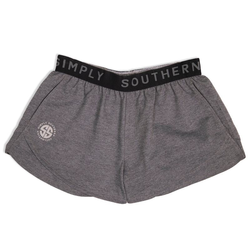 Simply Southern - Cheer Shorts, Dark Grey - Monogram Market