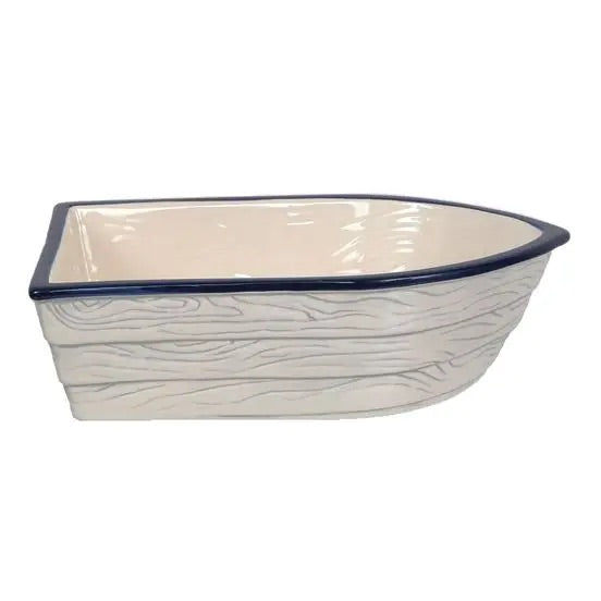 Ceramic Boat Serving Bowl Monogram Market